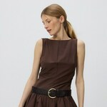 Reserved - LADIES` BELT mahagoni 100% LEATHER 637CO-93X
