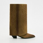 Reserved - LADIES` BOOTS bež 100% LEATHER 073CQ-80X