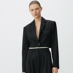 Reserved - Kratka jakna od mekog materijala crno 97% POLYESTER, 3% ELASTANE 928BX-99X