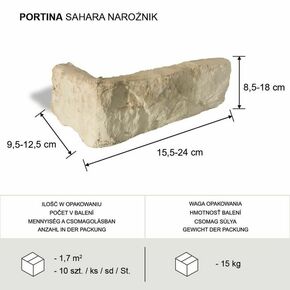 Betonski kameni ugao Portina Sahara