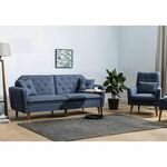 Atelier Del Sofa Terra-TKM06-1048 Dark Blue Sofa-Bed Set