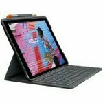 LOGITECH Slim Folio keyboard case for iPad (7th, 8th, & 9th gen) - Graphite - UK (920-009480)