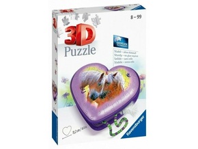 Ravensburger 3D puzzle (slagalice) - Kutija u obliku srca sa konjima RA11171