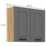 Luna 80G-72 2F kuhinjski element 2 vrata 80x31x72cm tamno siva/ natur (artisan hrast)