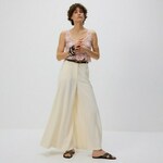 Reserved - Palazzo pantalone s visokim sadržajem modalnih vlakana krem 90% MODAL, 10% POLYESTER 543DR-01X