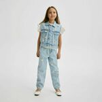 Reserved - GIRLS` BLOUSE krem 95% COTTON, 5% ELASTANE 673DM-01X