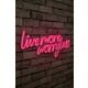 Live More Worry Less - Pink Pink Decorative Plastic Led Lighting