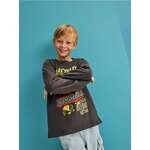 Reserved - BOYS` T-SHIRT tamno siva 100% COTTON 365BF-90X