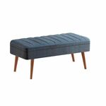 HANAH HOME Trpezarijska klupa Vina 1048 2 WalnutDark Blue