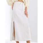 Sinsay - Farmerka midi suknja - belo belo SS 2025 700DB-00J
