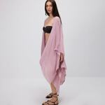 Reserved - LADIES` PONCHO pink 55% VISCOSE, 45% POLYESTER 169CP-30X