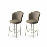 Alte - Cappuccino, Chrome CappuccinoChrome Bar Stool Set (2 Pieces)