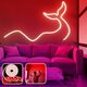 OPVIQ Zidna LED dekoracija Wave and Tail Large Red