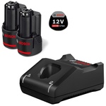 BOSCH plavi Set 2 baterije GBA 12V 2,0 Ah + punjač GAL 12V-40 Bosch