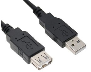 E green Kabl USB A USB A M F produzni 3m crni