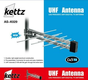 Antena TV/FM/T2 RF konektor Kettz AS-K020