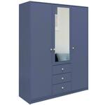 Siena D3 ormar 3 vrata/ogledalo+3 fioke 149x57,5x200 cm plavi