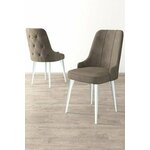 HANAH HOME Set 2 stolice Newa Cappuccino White
