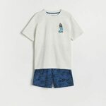 Reserved - Dvodijelna pidžama na pruge svetlo siva 99% COTTON, 1% VISCOSE 822CZ-09M