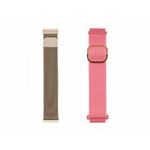 Just in Case Narukvica 20mm pink MILANESE + pink TEKSTIL 2u1