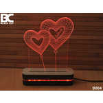 Bez brenda 3D dekorativna lampa B004 plava BLACK CUT