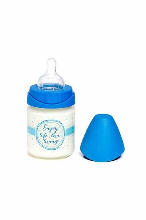 Suavinex staklena flašica za bebe 3P S tamno plava