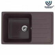 ULGRAN Granitna sudopera usadna kvadratnaU-400-345 čokolada