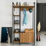 HANAH HOME Cipelarnik sa čivilukom Doga Walnut Black