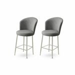 Alte - Cream, Chrome CreamChrome Bar Stool Set (2 Pieces)