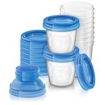 Avent Via šolje sa poklopcima i adapterima - set 10komada + 2 adaptera 1602