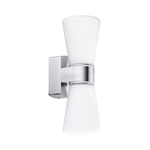 Eglo Cailin zidna/2, led, g9, 2x2,5w, ip44, hrom/bela