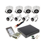 Dahua Komplet video nadzor 4 dome, 4 bullet kamere, DVR, HD 1tb