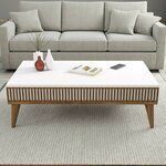 HANAH HOME Milan Walnut White