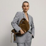 Reserved - LADIES` HANDBAG braon 100% LEATHER 415BC-88X
