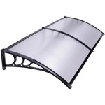 Nadstrešnica 240x100 Crna Providna 5mm Leksan