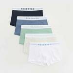 Reserved - Pakovanje od 5 pari classic bokserica svetlo zelena 95% COTTON, 5% ELASTANE 587CS-70X