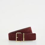 Reserved - Kaiš od antilopa s kopčom bordo 100% LEATHER 629CO-83X
