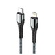 USB data kabal PD LDNIO za iPhone Type C na lightning 30W HQ sivi LC111 1m
