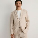 Reserved - Slim fit laneni sako bež 100% LINEN 124EG-08M