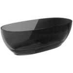 Samostojeca kada Mexa 170/78 Carbon Grey klik-klak sifon, crni mat