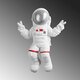 WALLXPERT Peace Sign Astronaut 2