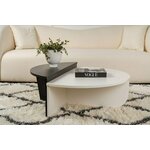 HANAH HOME Sto za dnevnu sobu Orion Wood White Wood Black