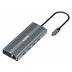 USB Tip-C 12 u 1 Docking USB3.0+SD/TF+RJ45+HDMI*2+VGA+Audio+US B-C PD+USB-C data KH12RHV