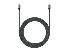 SATECHI USB-C to USB-C 100W Braided Charging 2m Cable - Grey(ST-TCC2MM)