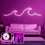 OPVIQ Zidna LED dekoracija Wave Large Pink