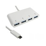 E-GREEN USB 3.1 tip C HUB 4port beli