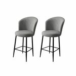 Alte - Grey, Black GreyBlack Bar Stool Set (2 Pieces)