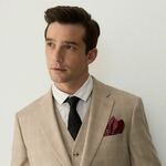 Reserved - MEN`S TIE & POCKET SQUARE crno 100% POLYESTER 1658H-99X