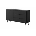 Lante komoda 1 vrata + 3 ladice 138,2x38x81,2 cm crna