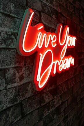 Live Your Dream - Red Red Decorative Plastic Led Lighting